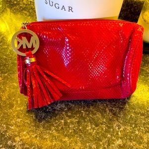 Michael Kors Limited Edition Red Faux Snakeskin Bag